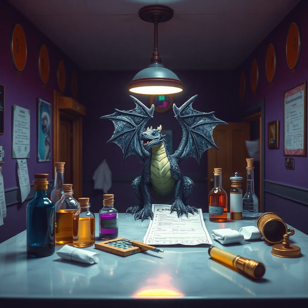 Glowing patient chart scene